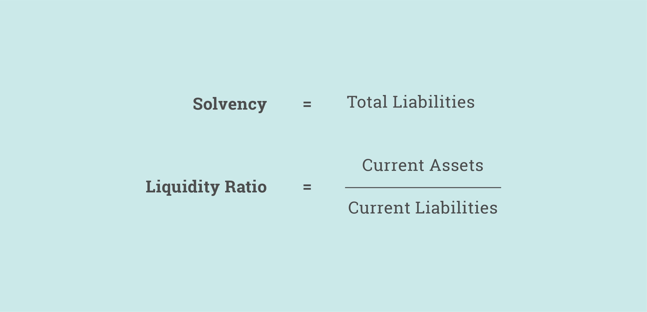 Solvency and Liquidity Ratio Formulas